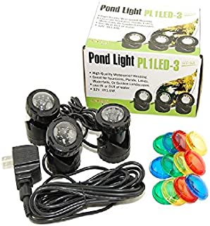 Jebao Submersible LED Pond Light with Photcell Sensor, Set of 3