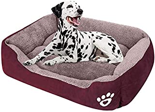 CLOUDZONE Dog Bed Machine Washable Rectangle Breathable Soft Cotton with Nonskid Bottom Extra Large Pet Bed for Medium and Large Dogs or Multiple