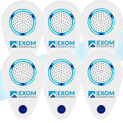 ES-1, (6Pack) Ultrasonic Pest Repeller Wall Plug-in Most Effective than Repellents - Get Rid Of - Rodents, Squirrels, Mice, Rats, Bats, Roaches, Ants, Spiders, Bed Bugs, osquito, insects, Fleas, Fly!