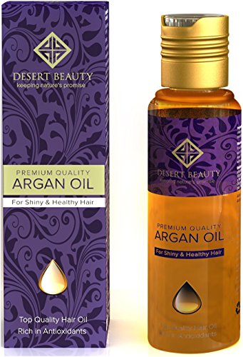 Premium Argan Oil for Hair Treatment, Conditioning & Hair Loss Prevention, Provides Anti-Aging Properties (120 ML/4 OZ) Moroccan Oil Formula for Healthy Hair by Desert Beauty