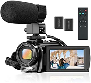 Camcorder Video Camera for YouTube, Vlogging Camera Recorder Full HD 1080P 30FPS 24MP 16X Zoom 3