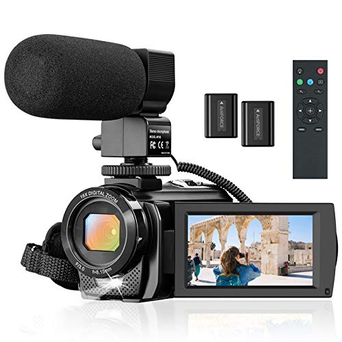 Camcorder Video Camera for YouTube, Vlogging Camera Recorder Full HD 1080P 30FPS 24MP 16X Zoom 3