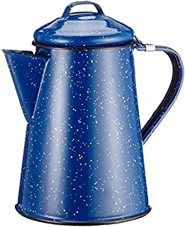 GSI Outdoors 6 Cup Coffee Pot for Storing Hot Coffee, Tea and Water While Camping, Blue