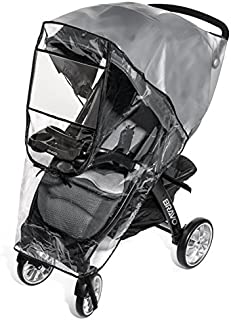 Weltru Premium Stroller Rain Cover Weather Shield, Easy in/Out Zipper, Universal Size, Waterproof, Protects Against Wind, Rain, Snow, Insects