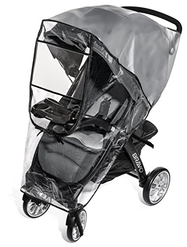Weltru Premium Stroller Rain Cover Weather Shield, Easy in/Out Zipper, Universal Size, Waterproof, Protects Against Wind, Rain, Snow, Insects