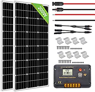 ECO-WORTHY 200 Watts Solar Panel Kit for RV, Camper, Vehicle, Caravan and Any Other Off Grid Applications