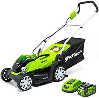 Greenworks 40V 14 inch Cordless Lawn Mower, 4Ah Battery and Charger Included MO40B410