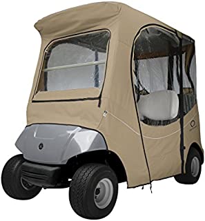 Classic Accessories Fairway Golf Cart FadeSafe Enclosure For Yamaha, Short Roof, Khaki