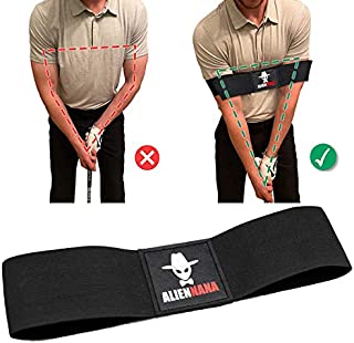 Aliennana Golf Swing Training Aid 2PACK,Swing Correcting Arm Band,Golf Swing Trainer,Trainer Smooth Swing Correcting Tools for Golf Beginner,Golf Training Arm Band Logo