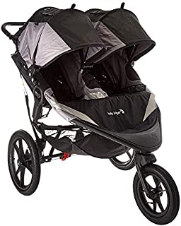 Baby Jogger Summit X3 Double Jogging Stroller - 2016 | Air-Filled Rubber Tires | All-Wheel Suspension | Quick Fold Jogging Stroller, Black/Gray