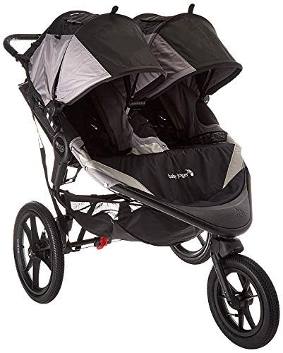 Baby Jogger Summit X3 Double Jogging Stroller - 2016 | Air-Filled Rubber Tires | All-Wheel Suspension | Quick Fold Jogging Stroller, Black/Gray