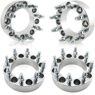 OrionMotorTech 8x6.5 Wheel Spacers 2 inches with 9/16-18 Studs Compatible with 1994-2011 Dodge Ram 2500 3500, 1988-1998 Ford F-250 F-350, 4pcs