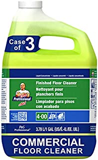 P&G Professional Floor Cleaner from Mr. Clean Professional, Bulk Liquid Concentrate fro Hardwood, tile or Terrazo Floors, Commercial Use, Lemon Scent, 1 Gal. (Case of 3) - PGC02621CT,Yellow