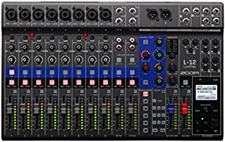 Zoom LiveTrak L-12 Digital Mixer & Multitrack Recorder, for Music, Podcasting, and More, 12-Input/ 14-Channel SD Recorder, 14-in/4-out USB Audio Interface, 5 Powered Headphone Outputs