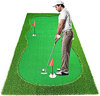 Luricaa Golf Putting Green Mat for Indoor Outdoor, Professional Golf Training Mat Aids for Professional Golf Practice (3.3x10ft)