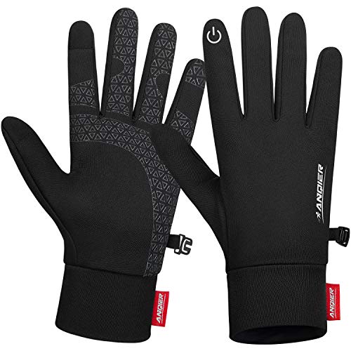 LANYI Winter Gloves Touchscreen Lightweight Windproof Anti-Slip Warm Liner Gloves Cycling Running Driving Climbing Biking Work Outdoor Thin Gloves Women Men