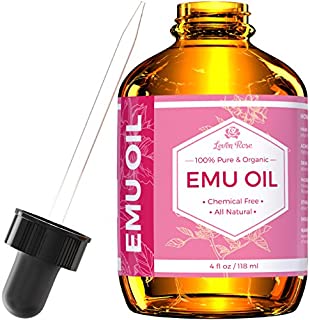 Emu Oil by Leven Rose, 100% Pure Natural Hair Strengthener Scar Minimizer Anti Aging Skin Moisturizer 4 oz