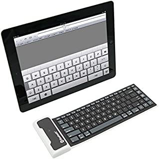 Pesp Bluetooth Wireless Flexible Roll up Keyboard for Iphone 5/4/4s Ipad Android Pc Black