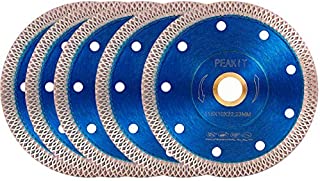 PEAKIT Fast Diamond Saw Blade 4.5 Inch 5 Pack Tile Grinder Blade for Ceramics Porcelain Granite Marble Dry Wet Tile Cutter