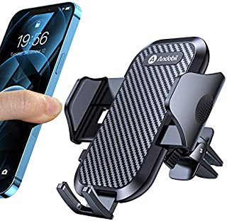 Andobil Car Phone Mount Ultimate Smartphone Car Air Vent Holder Easy Clamp Cradle Hands-Free Compatible with iPhone 12/12 Pro/11 Pro Max/8 Plus/8/X/XR/XS/SE Samsung Galaxy S20/S20+/S10/S9/Note 20/10