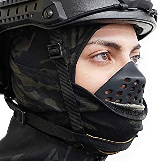  MOECo. Airsoft Mask Paintball Face Mask Guard Cosplay (Black)