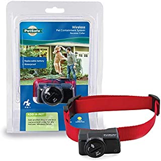 PetSafe Wireless Pet Containment System Receiver Collar for Dogs and Cats Over 8 lb, Waterproof with Tone and Static Correction