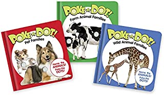 Melissa & Doug Childrens Books 3-Pack - Poke-a-Dot Animal Families