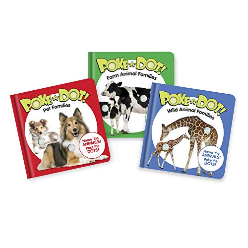 Melissa & Doug Childrens Books 3-Pack - Poke-a-Dot Animal Families