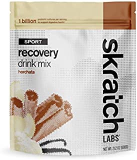 SKRATCH LABS Sport Recovery Drink Mix with Horchata, (21.2 oz, 12 Servings) with Complete Milk Protein of Casein and Whey and Probiotics, Gluten Free, Kosher, Vegetarian