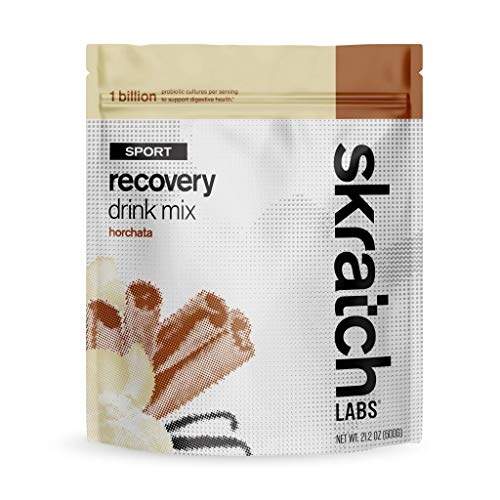 SKRATCH LABS Sport Recovery Drink Mix with Horchata, (21.2 oz, 12 Servings) with Complete Milk Protein of Casein and Whey and Probiotics, Gluten Free, Kosher, Vegetarian