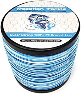 Reaction Tackle Braided Fishing Line Blue Camo 65LB 1000yd