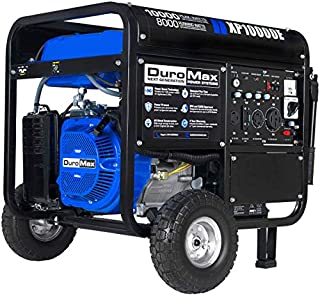 DuroMax XP10000E Gas Powered Portable Generator-10000 Watt Electric Start-Home Back Up & RV Ready, 50 State Approved, Blue/Black