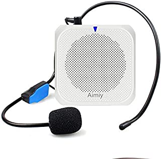 AIMIY Voice Amplifier for Teachers 10W Ultralight 2200mAh Supports TF/USB Portable Microphone and Speaker Loudspeaker Personal Microphone Speech Amplifier for Elderly,Coaches, Training, Presentatio