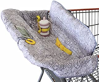 Shopping Cart Cover for Baby or Toddler | 2-in-1 High Chair Cover | Compact Universal Fit | Unisex for Boy or Girl | Includes Carry Bag | Machine Washable | Fits Restaurant Highchair | Sweet Dreams