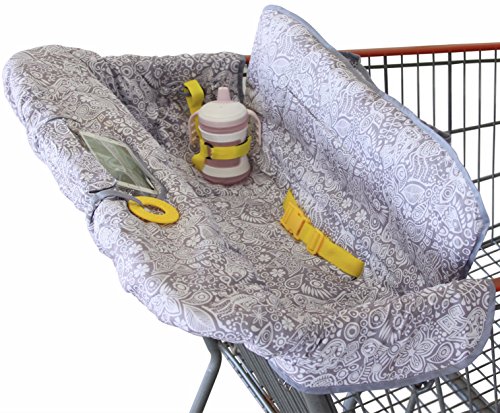 Shopping Cart Cover for Baby or Toddler | 2-in-1 High Chair Cover | Compact Universal Fit | Unisex for Boy or Girl | Includes Carry Bag | Machine Washable | Fits Restaurant Highchair | Sweet Dreams