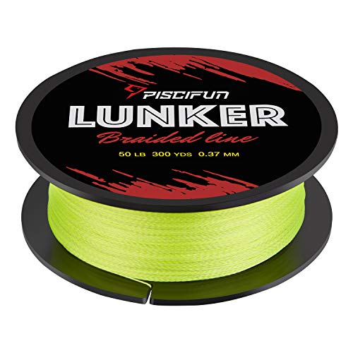 Piscifun Lunker Braided Fishing Line Yellow 10lb 300yards