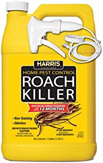 HARRIS Roach Killer, Liquid Spray with Odorless and Non-Staining 12-Month Extended Residual Kill Formula (Gallon)