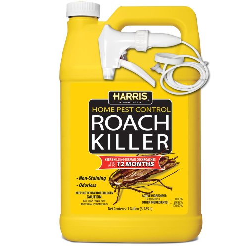 HARRIS Roach Killer, Liquid Spray with Odorless and Non-Staining 12-Month Extended Residual Kill Formula (Gallon)