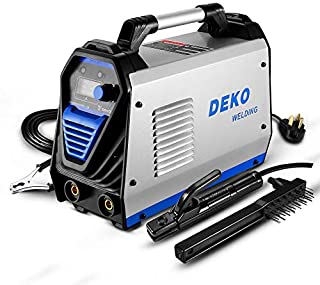 DEKOPRO 200Amp MMA Welder, 110/220V Stick Welder Dual Voltage ARC Welders Portable Welding Machine Electrode Holder,Work Clamp, Input Power Adapter Cable and Brush