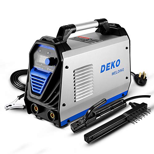 DEKOPRO 200Amp MMA Welder, 110/220V Stick Welder Dual Voltage ARC Welders Portable Welding Machine Electrode Holder,Work Clamp, Input Power Adapter Cable and Brush