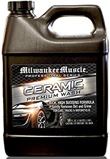 Milwaukee Muscle Car Shampoo - 50 Fl Oz - Professional Ceramic Car Wash Soap for Auto, Cars, Motorcycles, RV's and Boats - pH Neutral Formula - Rejuvenates Paint and Ceramic Coating for Cars