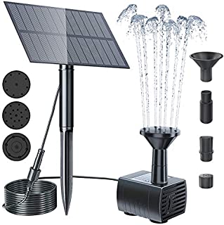 Biling Solar Water Fountain Pump Outdoor, 2021 Upgraded Solar Fountain Pond Pump Kit with Stake, Solar Powered Water Fountain Pump for Bird Bath, Garden, Backyard, Pool, Fish Tank