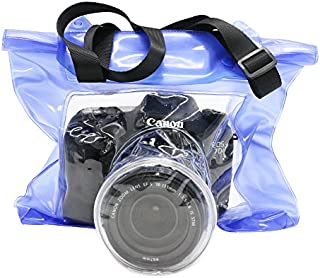 IDS DSLR SLR Camera Waterproof Bag Underwater Housing Case Pouch Bag for Canon Nikon etc.(Blue)