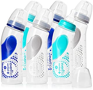 Evenflo Feeding Advanced Angled Vented Bottles, 9 Ounce (Pack of 6)