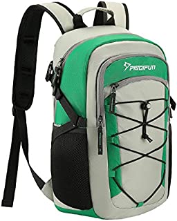 Piscifun Insulated Cooler Backpack, Leakproof Lightweight Cooler Bag, Soft Backpack Cooler for Men and Women Bag Cooler for Lunch, Picnic, Fishing, Hiking, Camping,Park, Day Trip Gray & Green