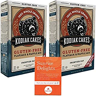 Kodiak Cakes Gluten Free Flapjack and Waffle Mix - Frontier Oat Flavor - Includes Free Recipe and Fun Facts Booklet Sunrise Delights