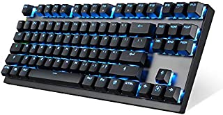 2.4GHz Wireless/USB Wired Mechanical Keyboard 87Keys Led Backlit Blue Switches Gaming Keyboard for Gaming and Typing,Compatible for Mac/PC/Laptop