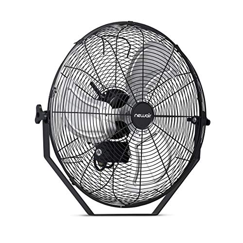 NewAir 18 Outdoor High Velocity Wall Mounted Fan with 3 Fan Speeds and Adjustable Tilt Head, NIF18WBK01