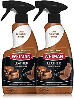 Weiman Leather Cleaner and Conditioner Non-Toxic Use on Your Couch Chair Purse Wallet Shoes Boots Saddle Belt Jacket Car Seat