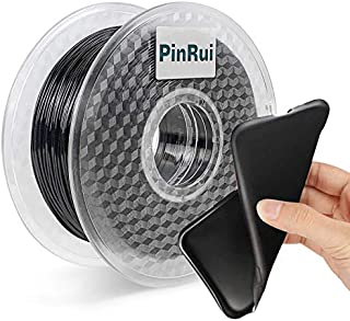 PinRui 3D Printer Filament,85A TPU Filament 1.75mm,Flexible Filament, 0.8KG Spool,Dimensional Accuracy +/- 0.03 mm,100% Virgin Raw Material(Black)